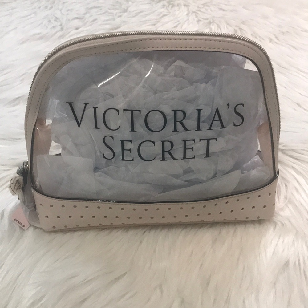 Victoria's Secret Cream Cosmetic Bag